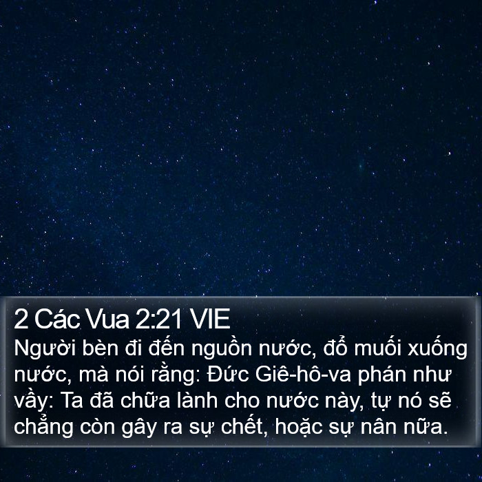 2 Các Vua 2:21 VIE Bible Study