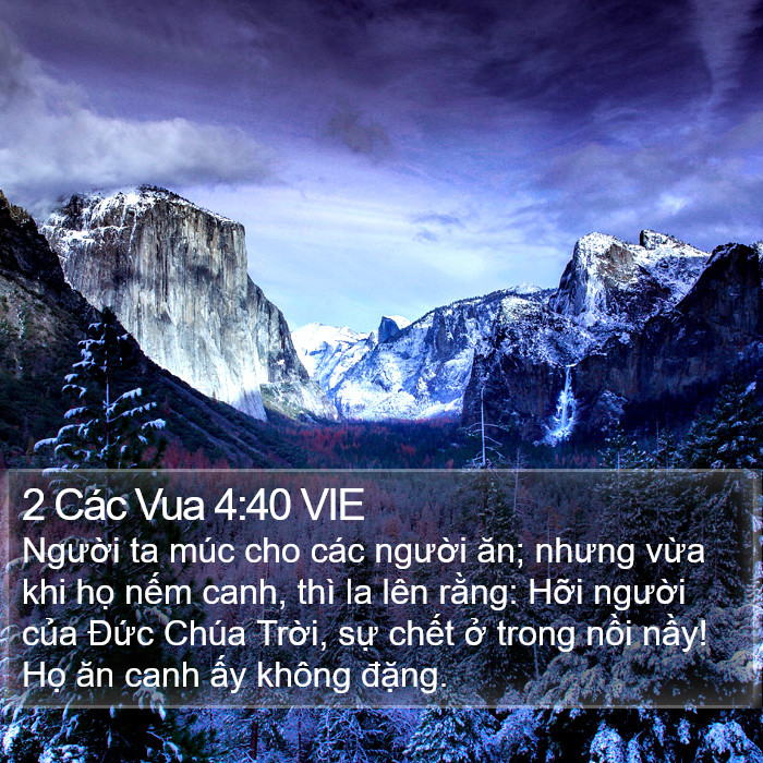2 Các Vua 4:40 VIE Bible Study