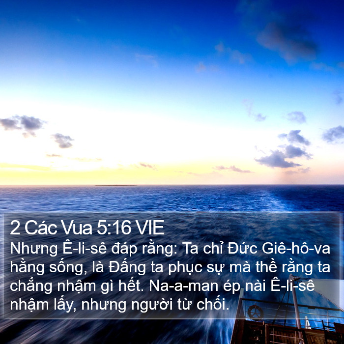 2 Các Vua 5:16 VIE Bible Study