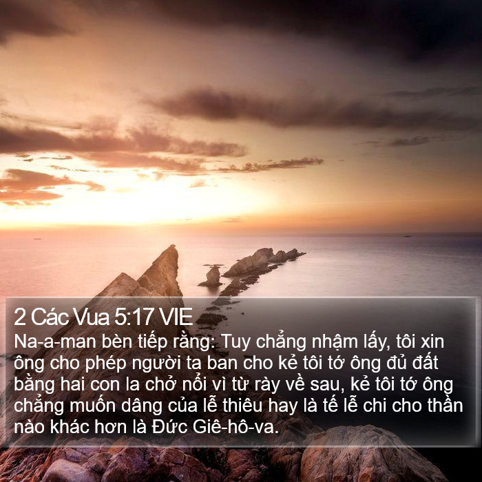 2 Các Vua 5:17 VIE Bible Study
