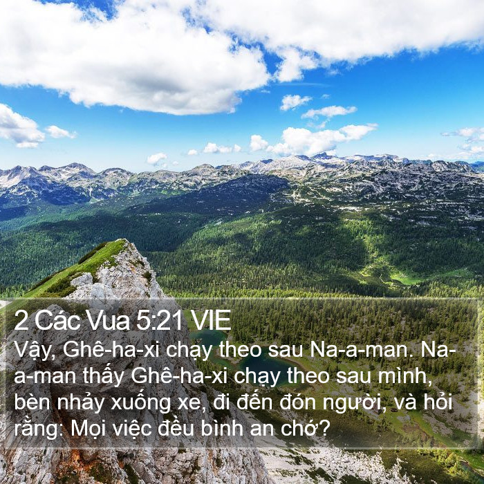 2 Các Vua 5:21 VIE Bible Study