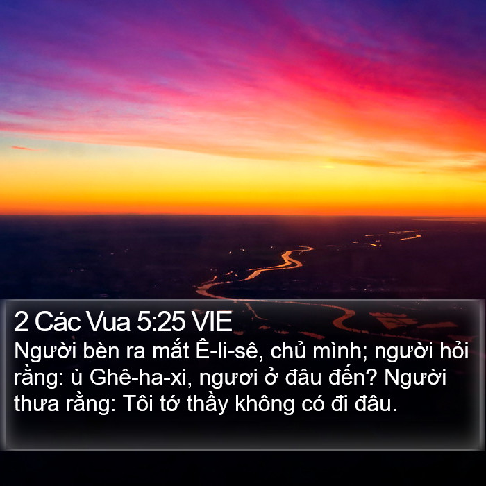 2 Các Vua 5:25 VIE Bible Study