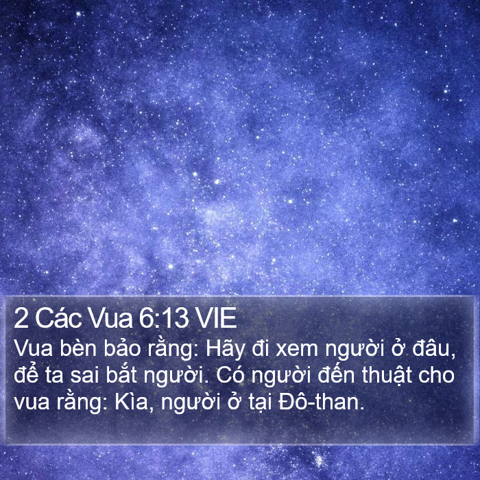 2 Các Vua 6:13 VIE Bible Study
