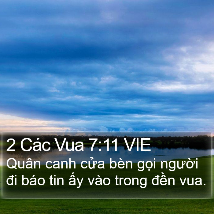 2 Các Vua 7:11 VIE Bible Study