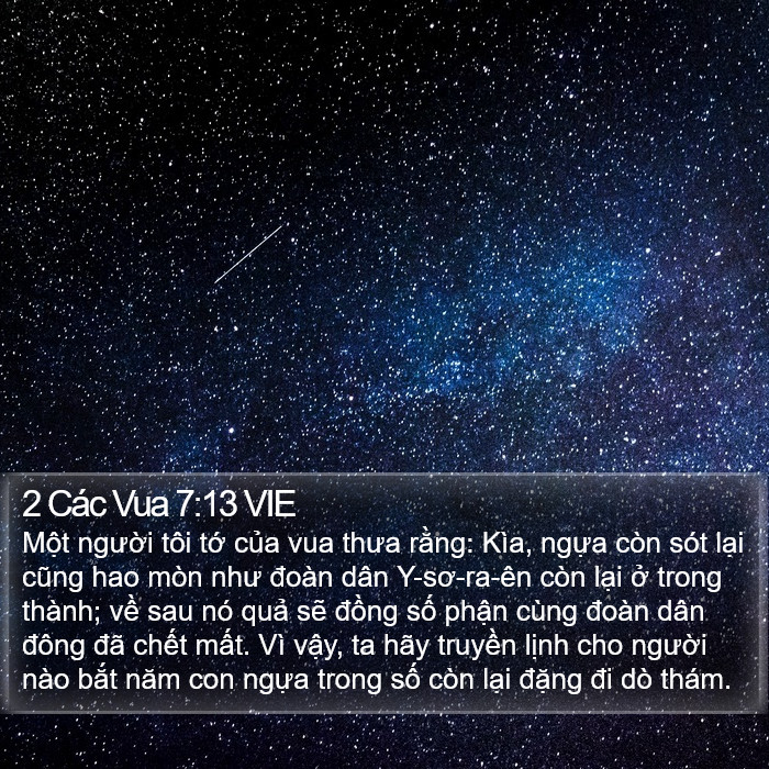 2 Các Vua 7:13 VIE Bible Study