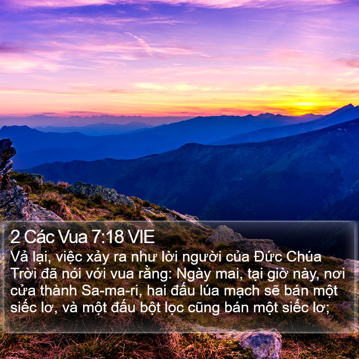 2 Các Vua 7:18 VIE Bible Study