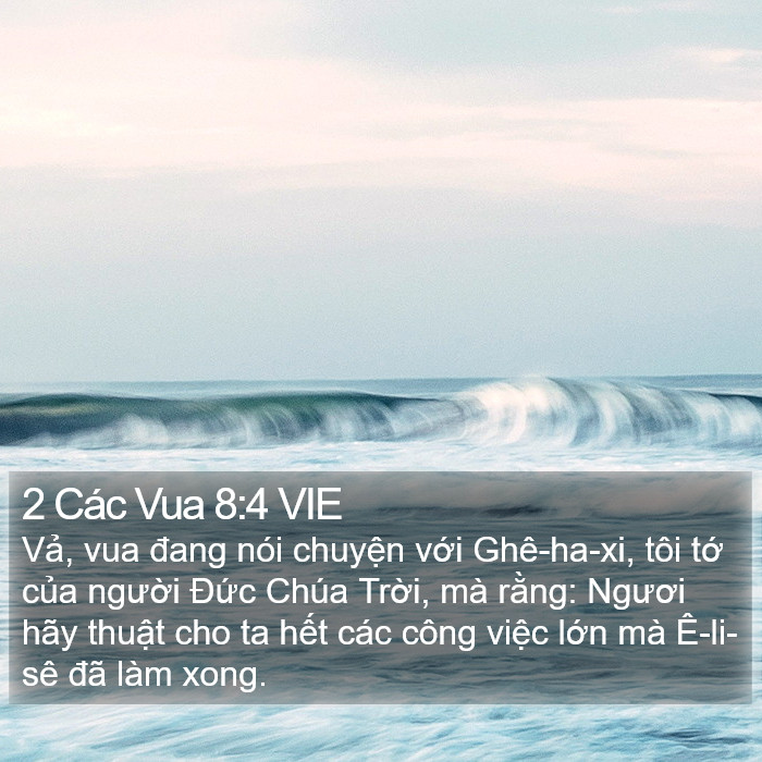 2 Các Vua 8:4 VIE Bible Study