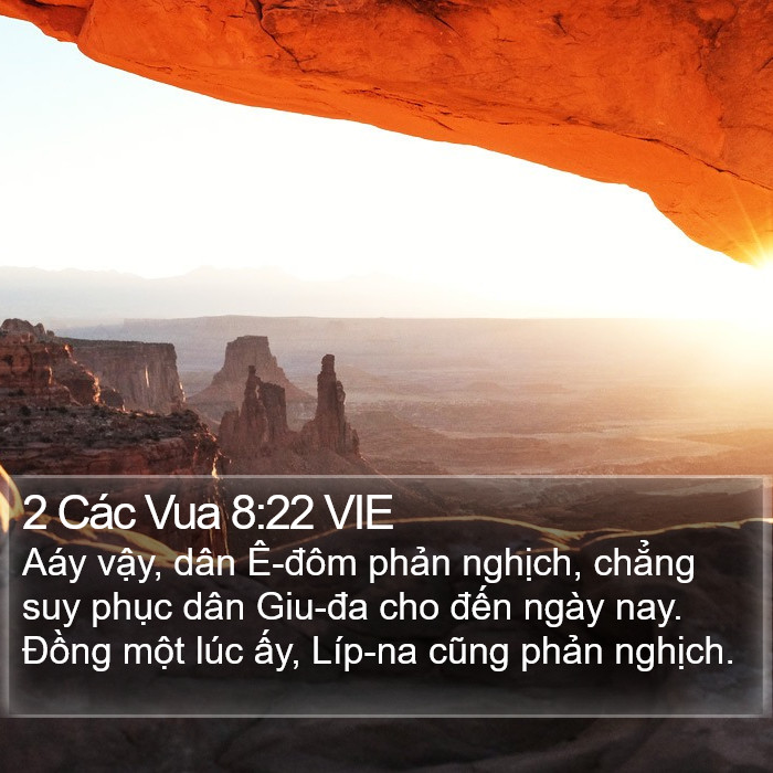 2 Các Vua 8:22 VIE Bible Study