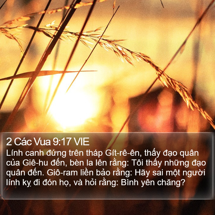 2 Các Vua 9:17 VIE Bible Study