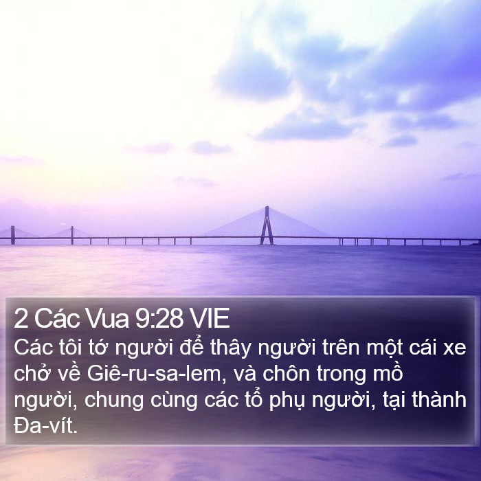 2 Các Vua 9:28 VIE Bible Study