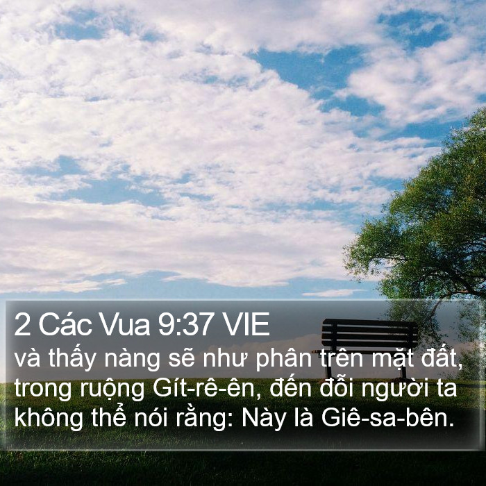 2 Các Vua 9:37 VIE Bible Study