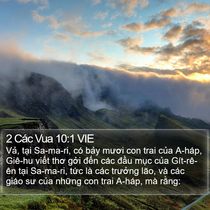 2 Các Vua 10:1 VIE Bible Study