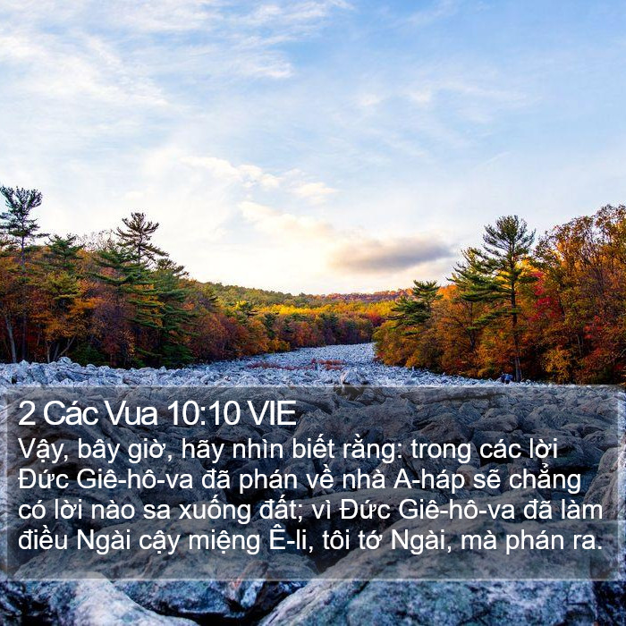 2 Các Vua 10:10 VIE Bible Study