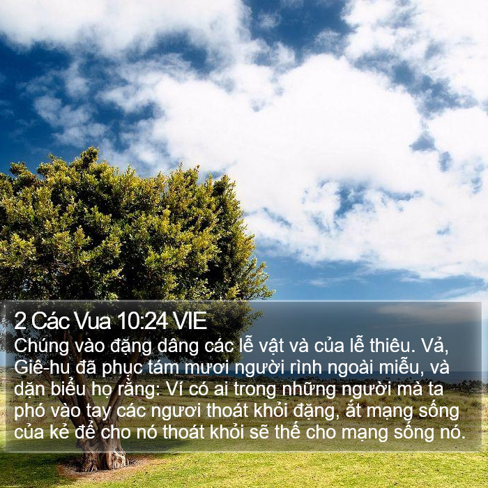 2 Các Vua 10:24 VIE Bible Study