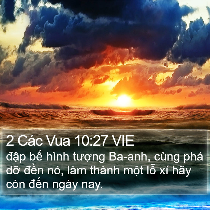 2 Các Vua 10:27 VIE Bible Study