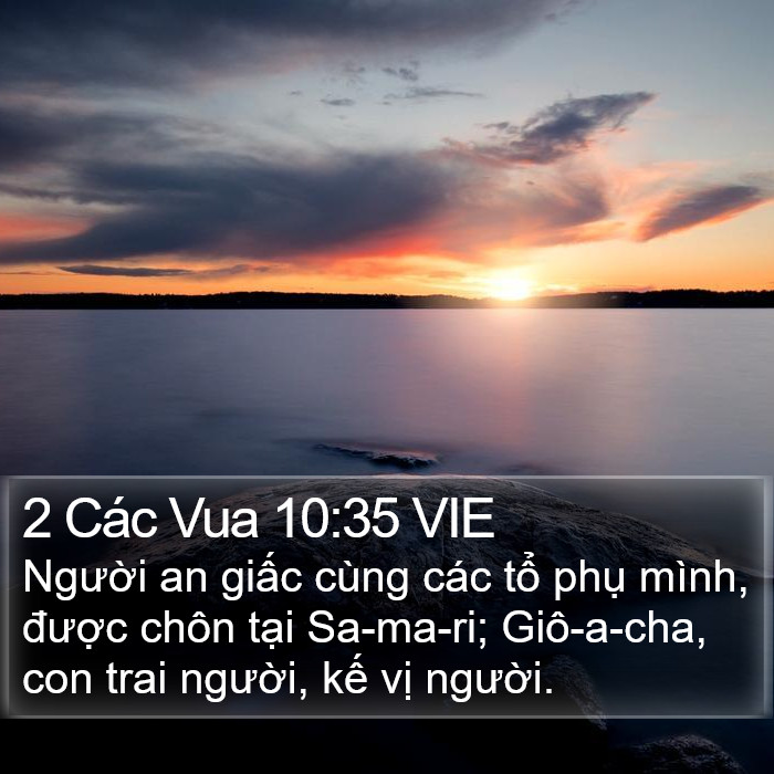 2 Các Vua 10:35 VIE Bible Study