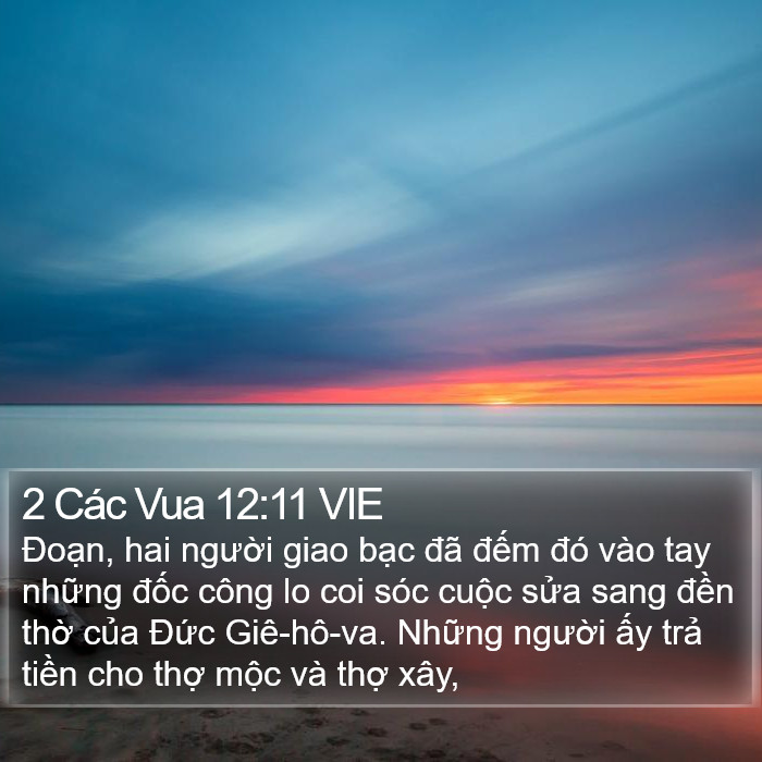 2 Các Vua 12:11 VIE Bible Study