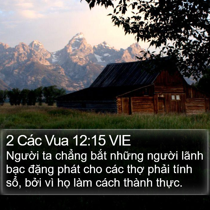 2 Các Vua 12:15 VIE Bible Study