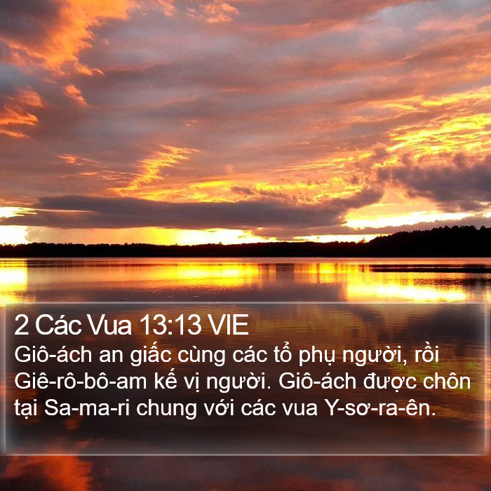 2 Các Vua 13:13 VIE Bible Study