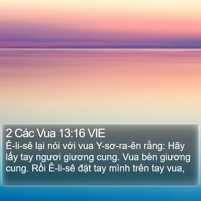 2 Các Vua 13:16 VIE Bible Study