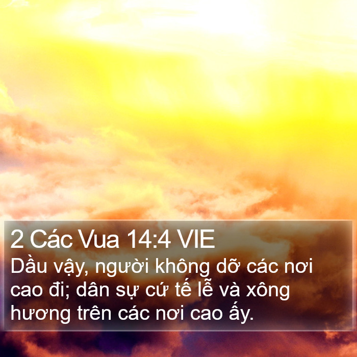 2 Các Vua 14:4 VIE Bible Study