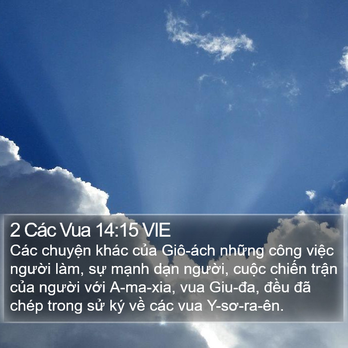 2 Các Vua 14:15 VIE Bible Study