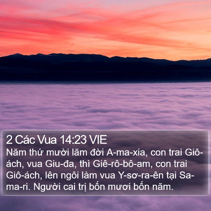 2 Các Vua 14:23 VIE Bible Study