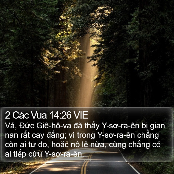 2 Các Vua 14:26 VIE Bible Study