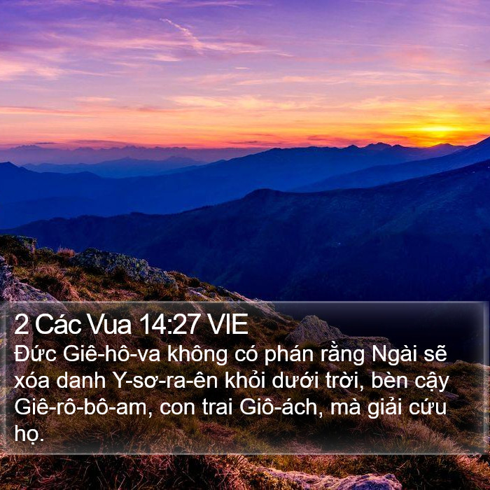 2 Các Vua 14:27 VIE Bible Study