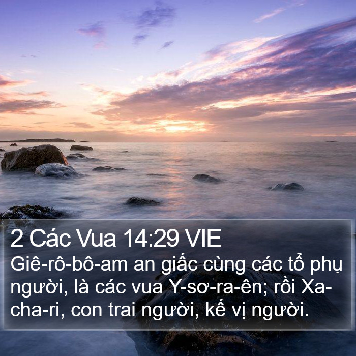 2 Các Vua 14:29 VIE Bible Study