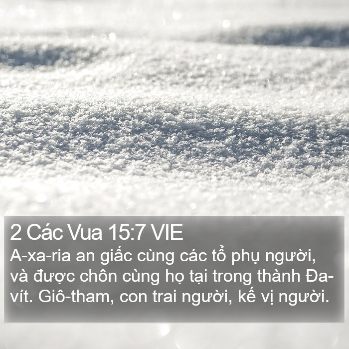 2 Các Vua 15:7 VIE Bible Study