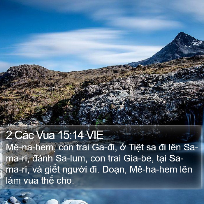 2 Các Vua 15:14 VIE Bible Study