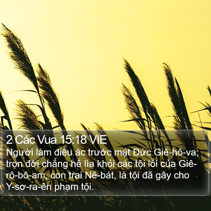 2 Các Vua 15:18 VIE Bible Study
