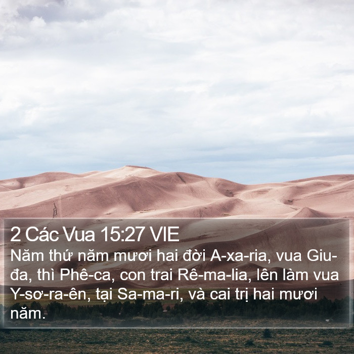 2 Các Vua 15:27 VIE Bible Study