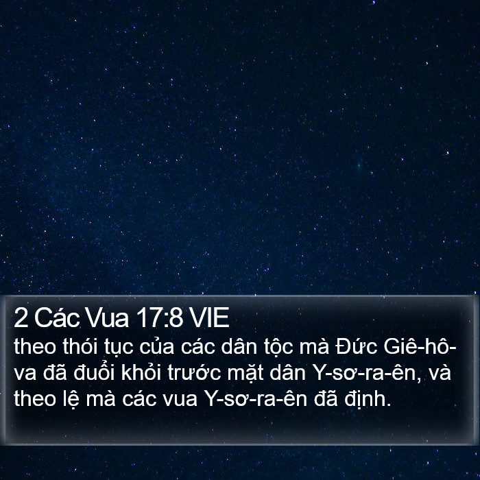 2 Các Vua 17:8 VIE Bible Study