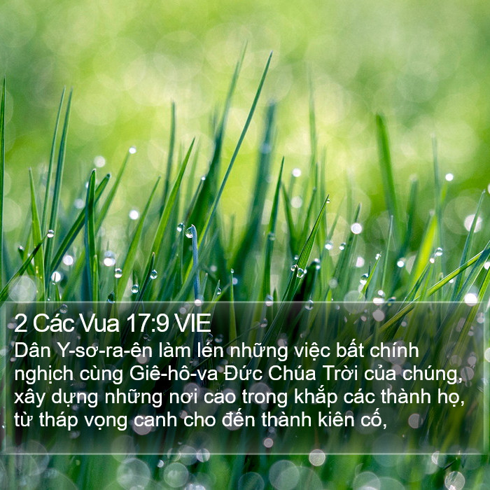 2 Các Vua 17:9 VIE Bible Study