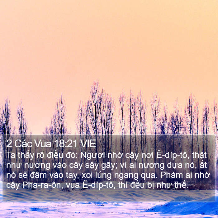 2 Các Vua 18:21 VIE Bible Study