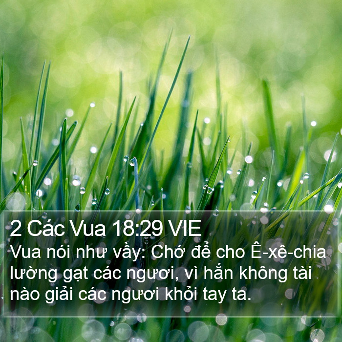 2 Các Vua 18:29 VIE Bible Study