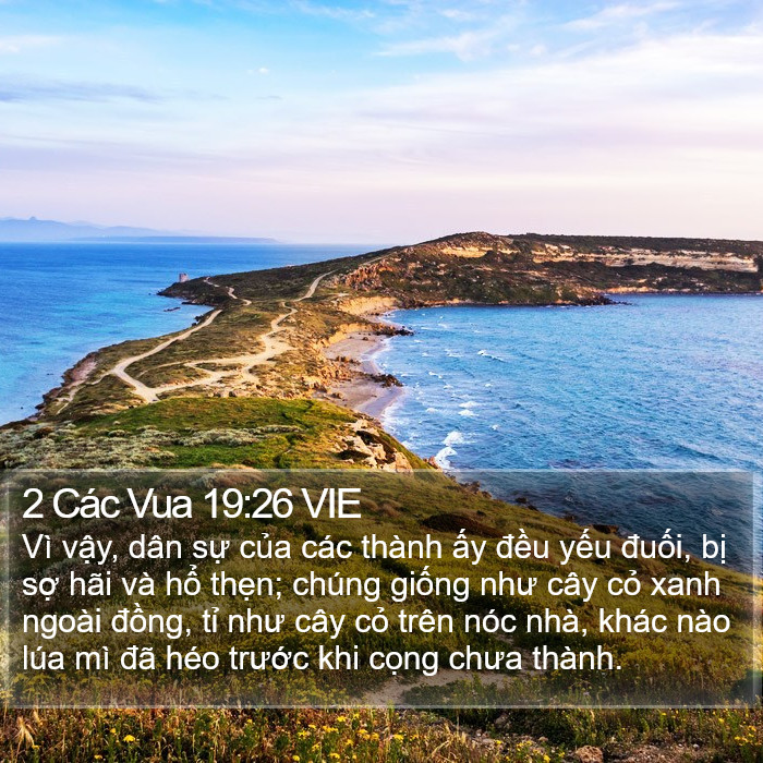2 Các Vua 19:26 VIE Bible Study