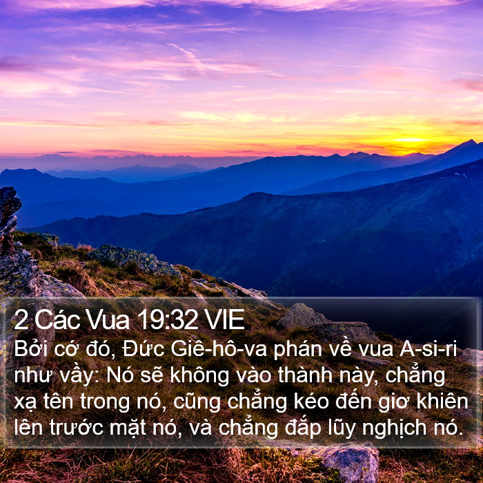 2 Các Vua 19:32 VIE Bible Study