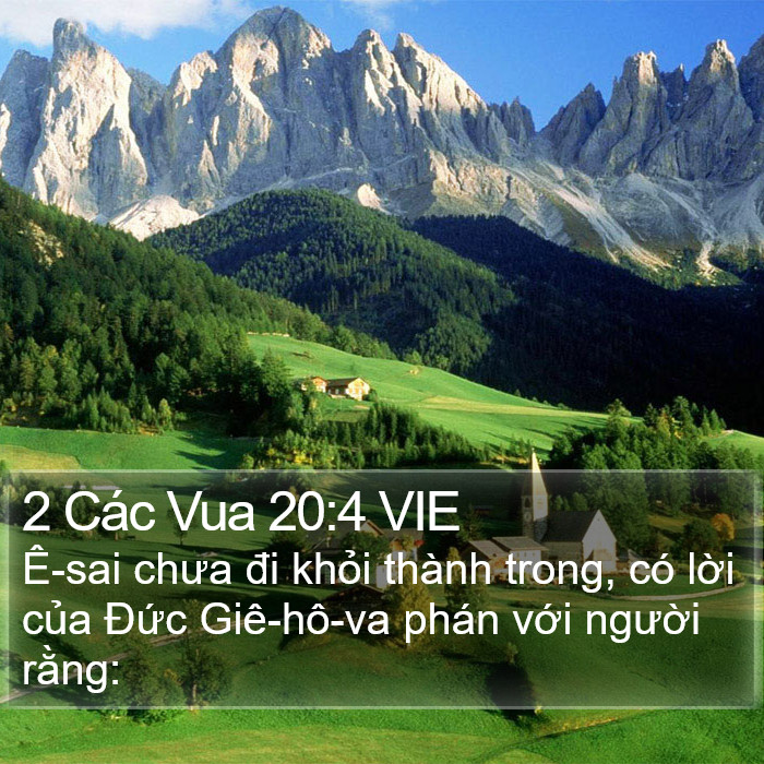 2 Các Vua 20:4 VIE Bible Study