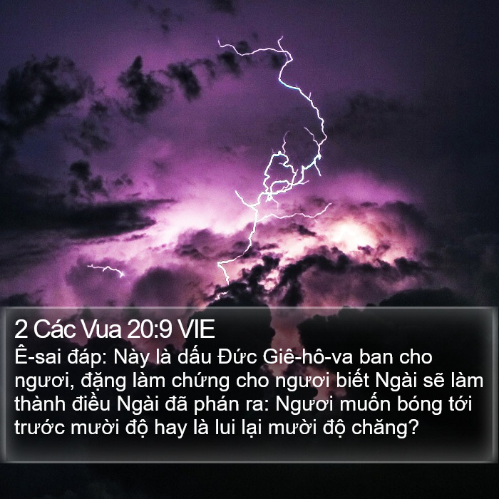 2 Các Vua 20:9 VIE Bible Study