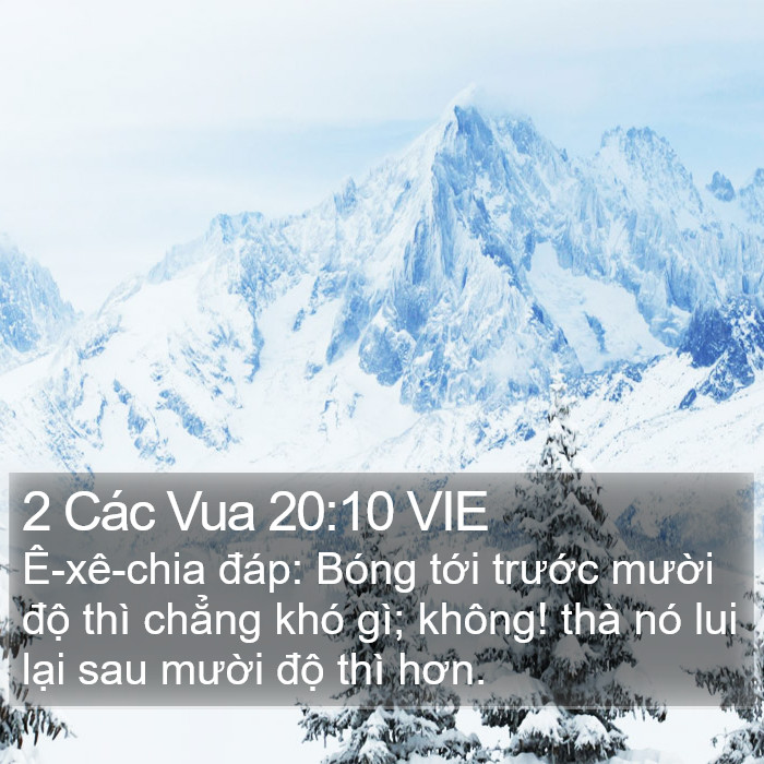 2 Các Vua 20:10 VIE Bible Study