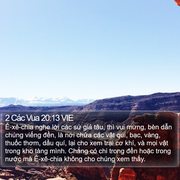 2 Các Vua 20:13 VIE Bible Study
