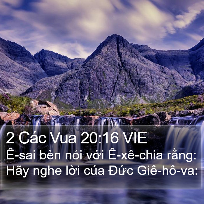 2 Các Vua 20:16 VIE Bible Study