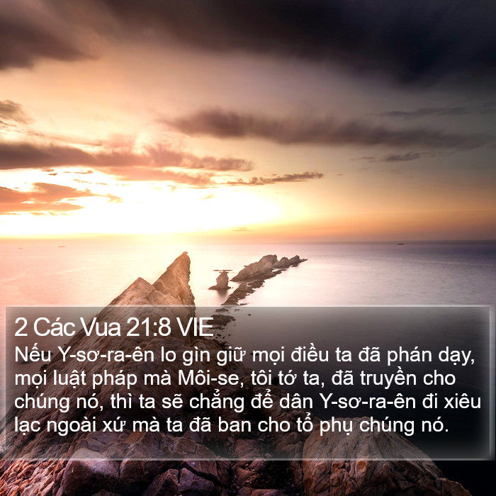 2 Các Vua 21:8 VIE Bible Study