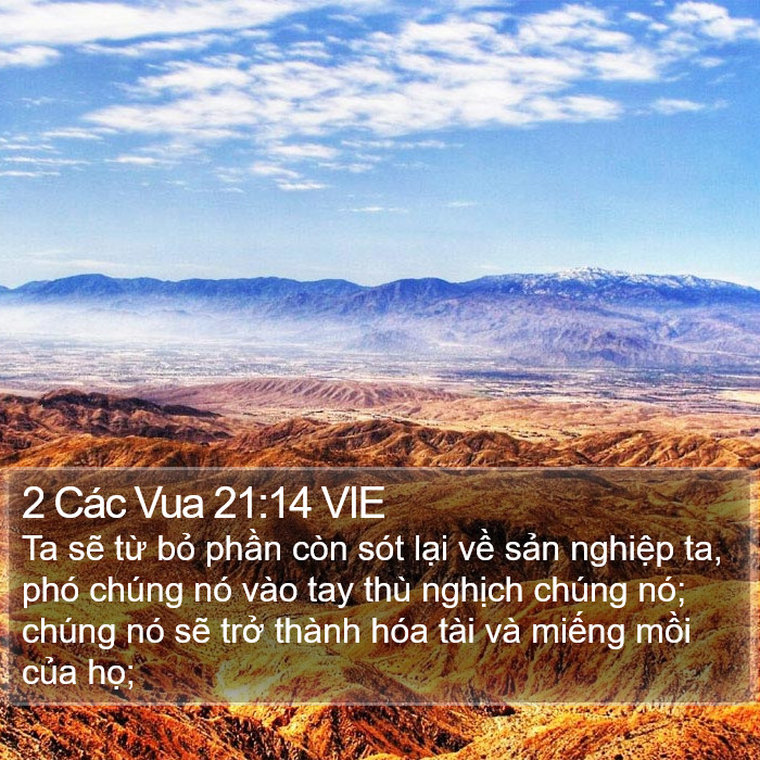2 Các Vua 21:14 VIE Bible Study
