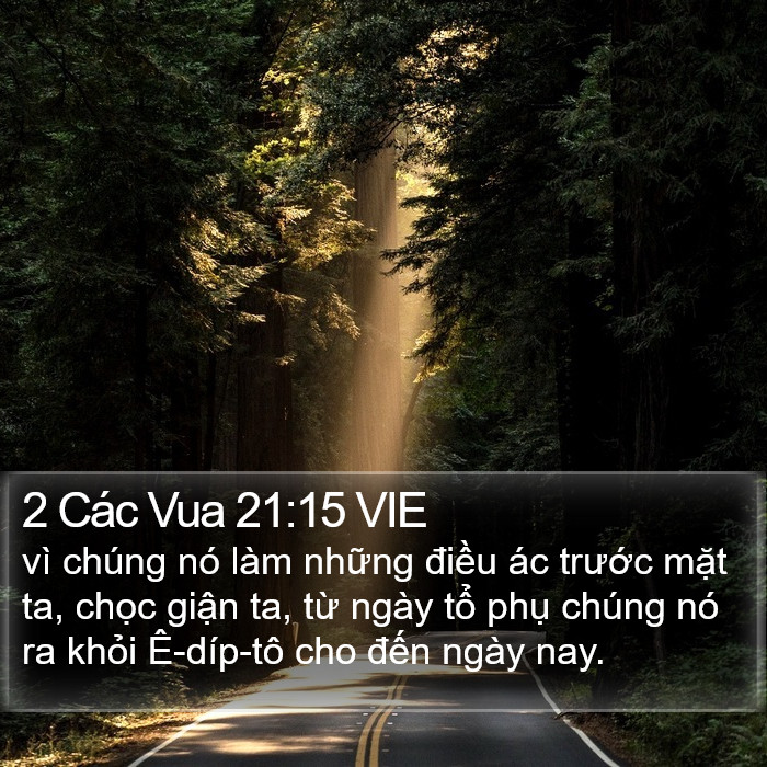 2 Các Vua 21:15 VIE Bible Study