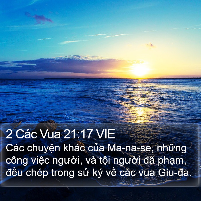 2 Các Vua 21:17 VIE Bible Study