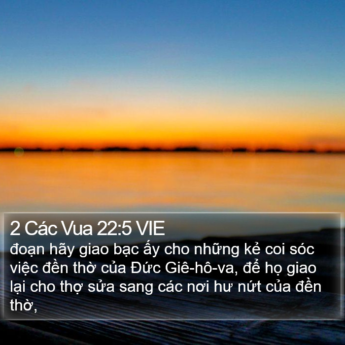 2 Các Vua 22:5 VIE Bible Study